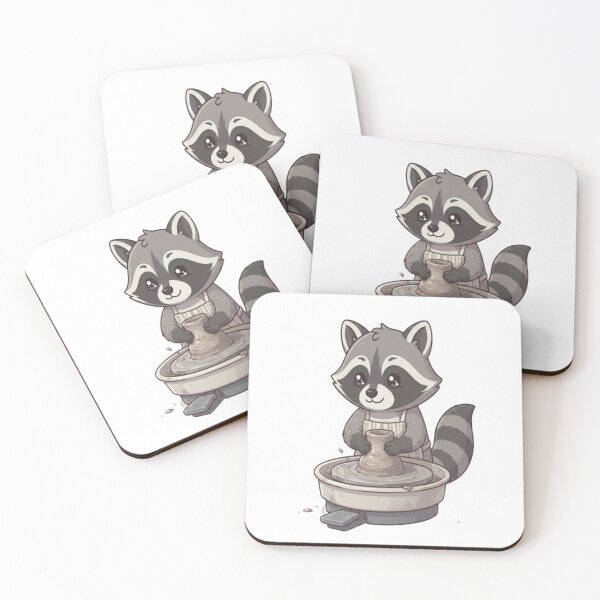 Item preview, Cute Raccoon Pottery Clay Wheel designed and sold by Ella_Sketch.