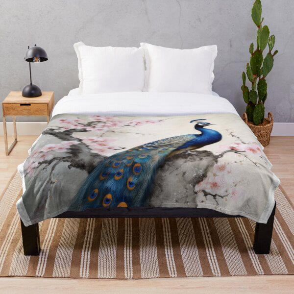 Item preview, peacock oriental painting designed and sold by MakeLifeFun.