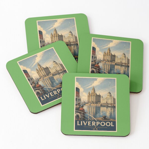 Item preview, Liverpool Travel Poster Vintage Retro Art designed and sold by windmildesigner.