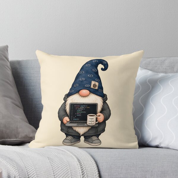 Aperçu de l'œuvre Code Coffee Repeat IT Gnome Programmer Humour créée et vendue par Victor Shadehorn.