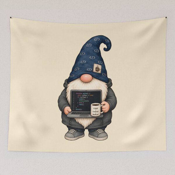 Item preview, Code Coffee Repeat IT Gnome Programmer Humor designed and sold by Victor Shadehorn.