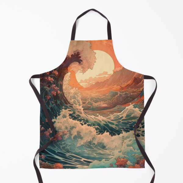 Item preview, waves in the evening sunset designed and sold by MakeLifeFun.