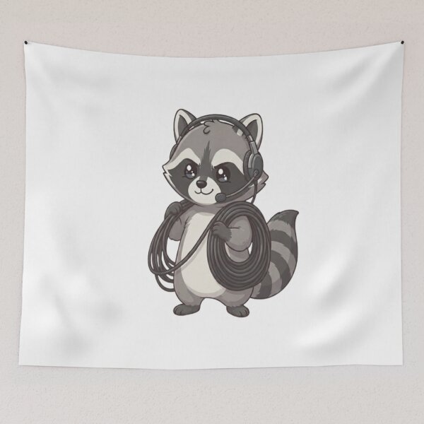 Item preview, Cute Raccoon Audio Tech Headset designed and sold by Ella_Sketch.