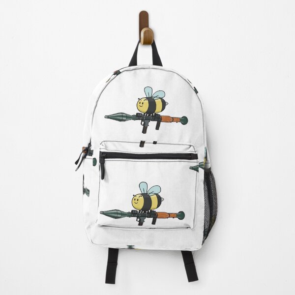Item preview, Cute Cartoon Bumblebee Carrying RPG Rocket Launcher Art designed and sold by The Soapiest Goat.