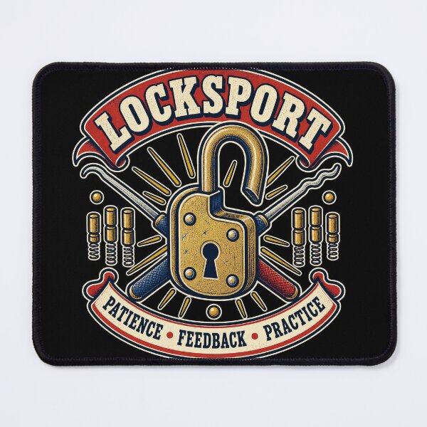 Item preview, Locksport Patience Feedback Practice - Vintage Lockpicking Badge designed and sold by PWD-Design.