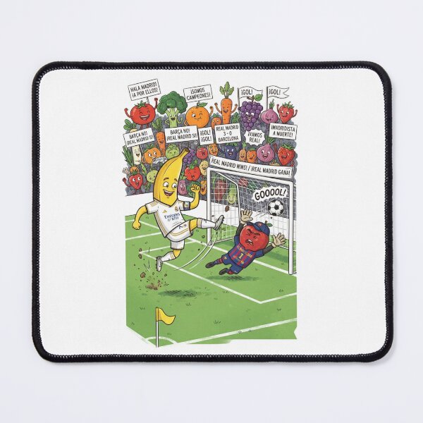 Item preview, Real Madrid Fruit Goal El Clasico Cartoon designed and sold by annaarthk.