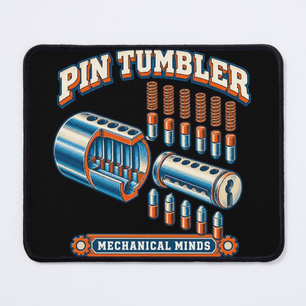 Item preview, Pin Tumbler Mechanical Minds - Lockpicking Diagram Design designed and sold by PWD-Design.