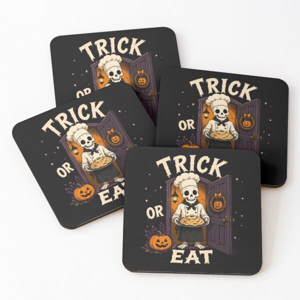 Item preview, Trick or Eat Skeleton cook designed and sold by Konvero.
