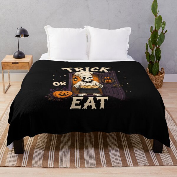 Item preview, Trick or Eat Skeleton cook designed and sold by Konvero.