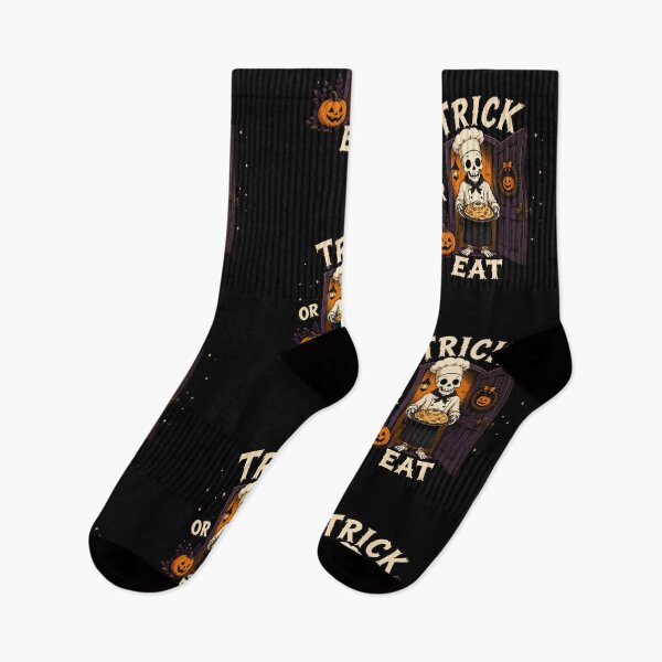 Item preview, Trick or Eat Skeleton cook designed and sold by Konvero.