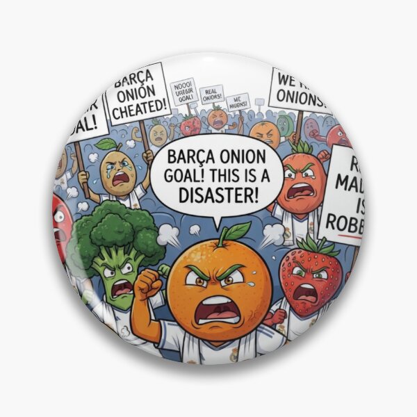 Item preview, Funny FCB Onion Goal Football Cartoon Design designed and sold by annaarthk.