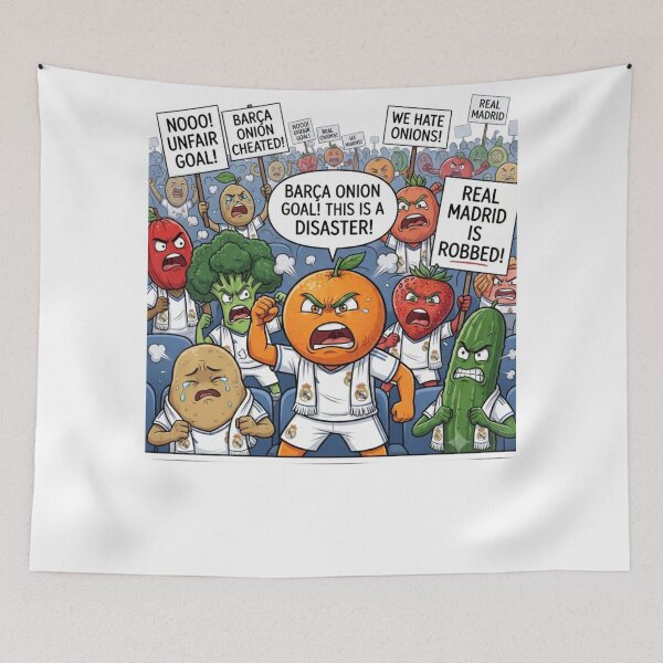 Item preview, Funny FCB Onion Goal Football Cartoon Design designed and sold by annaarthk.