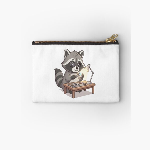 Item preview, Cute Raccoon Jeweler Examining Gemstone designed and sold by Ella_Sketch.