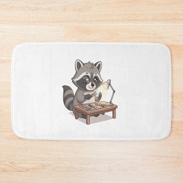 Item preview, Cute Raccoon Jeweler Examining Gemstone designed and sold by Ella_Sketch.
