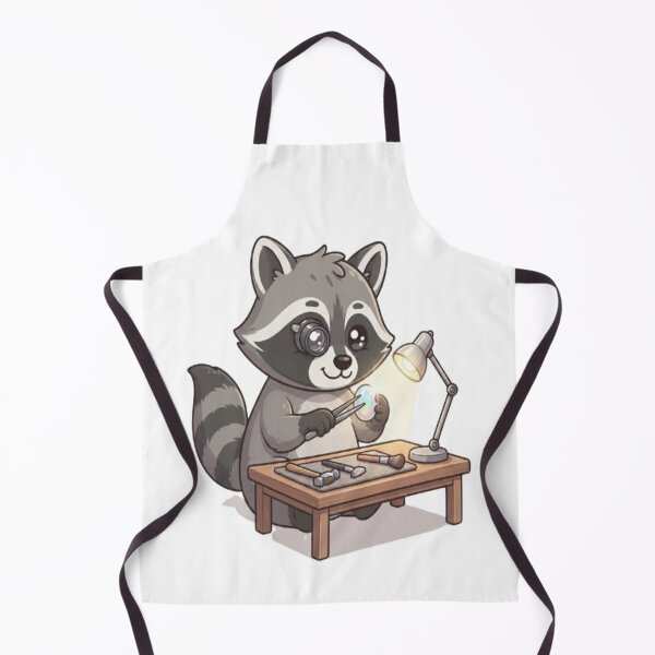 Item preview, Cute Raccoon Jeweler Examining Gemstone designed and sold by Ella_Sketch.