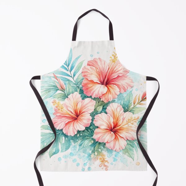 Item preview, Sea Glass Hibiscus Bouquet | Watercolor Tropical Floral Art | Botanical Flower Illustration designed and sold by IamNolmo.