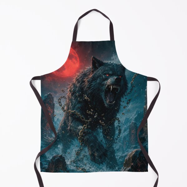 Item preview, Fenrir Breaking Chains Under Red Moon designed and sold by MarlicShop.