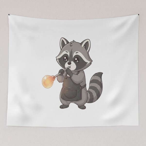 Item preview, Cute Raccoon Glassblowing Molten Glass designed and sold by Ella_Sketch.