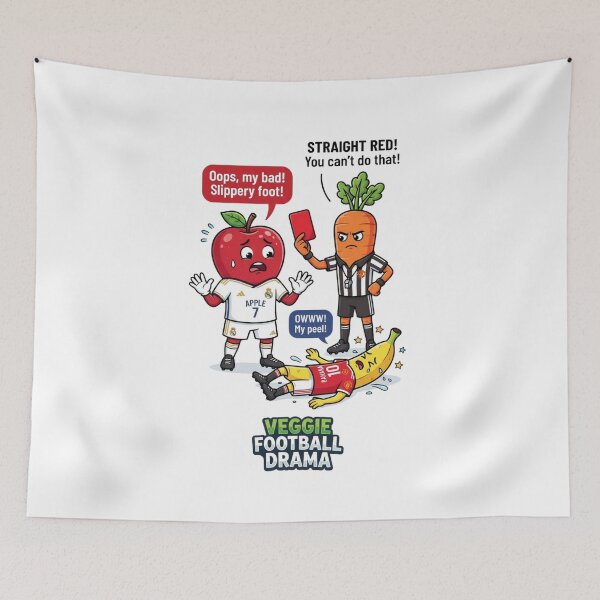 Item preview, Funny Soccer Red Card Vegetable Cartoon designed and sold by annaarthk.