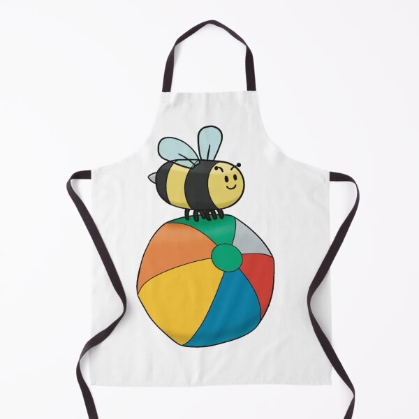 Item preview, Cute Cartoon Bumblebee Carrying Summer Beachball Illustration designed and sold by The Soapiest Goat.