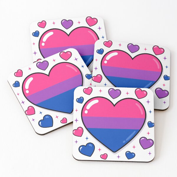 Item preview, Bi Heart with Mini Hearts designed and sold by Left-Wing-Humor.