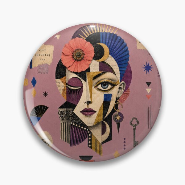 Item preview, Moonflower Oracle — Surreal Dada Art Deco Collage designed and sold by MarksBook.