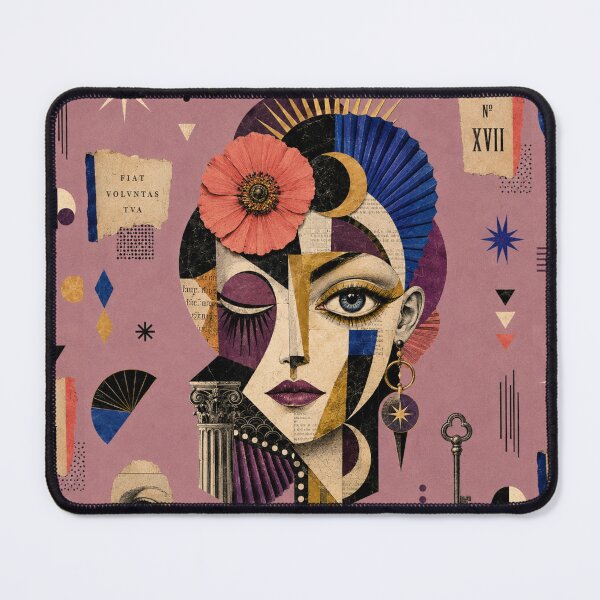 Item preview, Moonflower Oracle — Surreal Dada Art Deco Collage designed and sold by MarksBook.