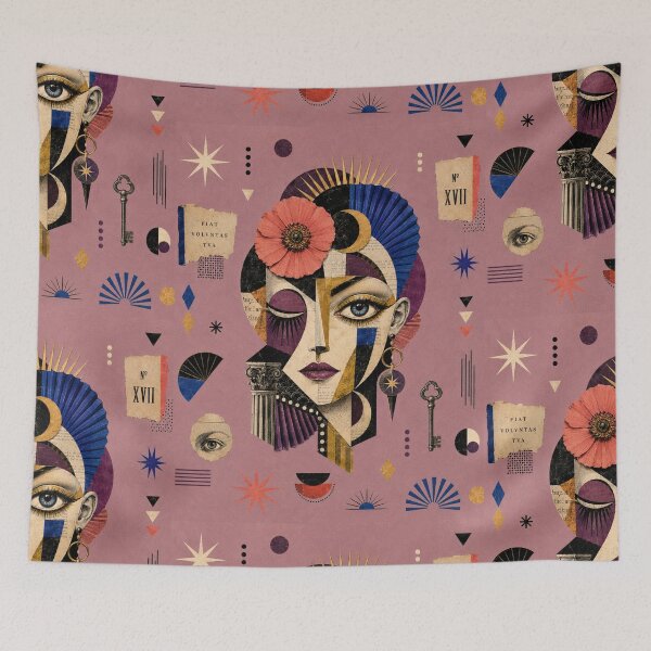 Item preview, Moonflower Oracle — Surreal Dada Art Deco Collage designed and sold by MarksBook.