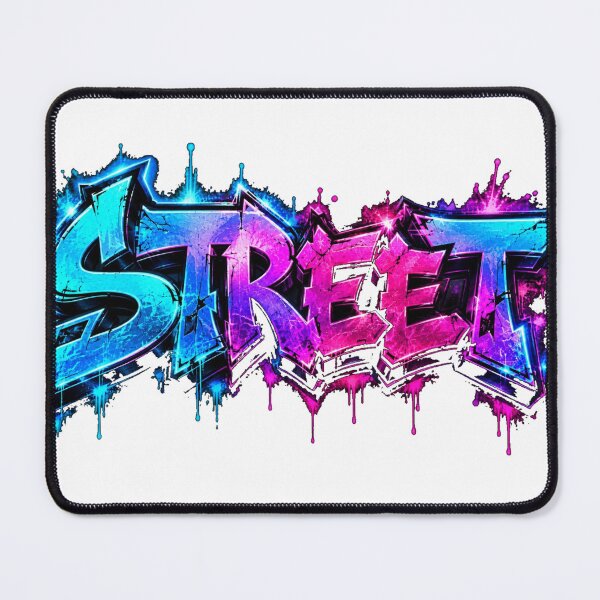 Item preview, STREET – Blue & Pink Neon Cyberpunk Graffiti designed and sold by CR3@TIX-BOUTIK.