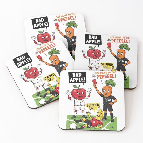Item preview, El Fruto Derby Disaster Funny Soccer Cartoon designed and sold by annaarthk.