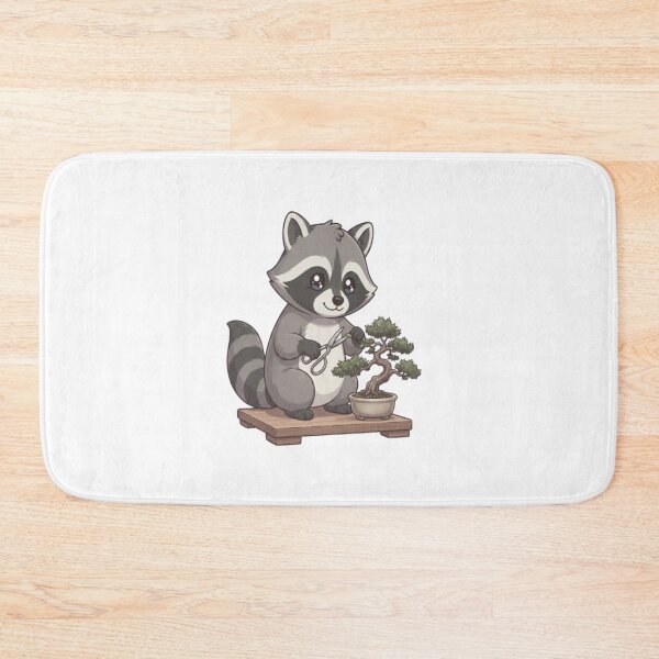 Item preview, Cute Raccoon Trimming Bonsai Tree designed and sold by Ella_Sketch.