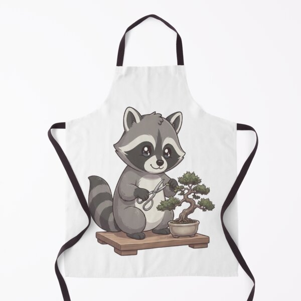 Item preview, Cute Raccoon Trimming Bonsai Tree designed and sold by Ella_Sketch.