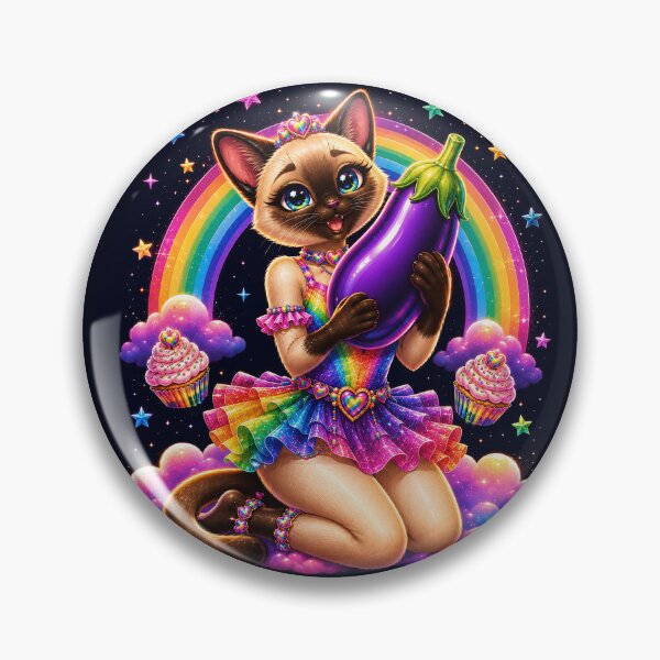 Item preview, Rainbow Siamese Cat and Giant Eggplant designed and sold by Victor Shadehorn.