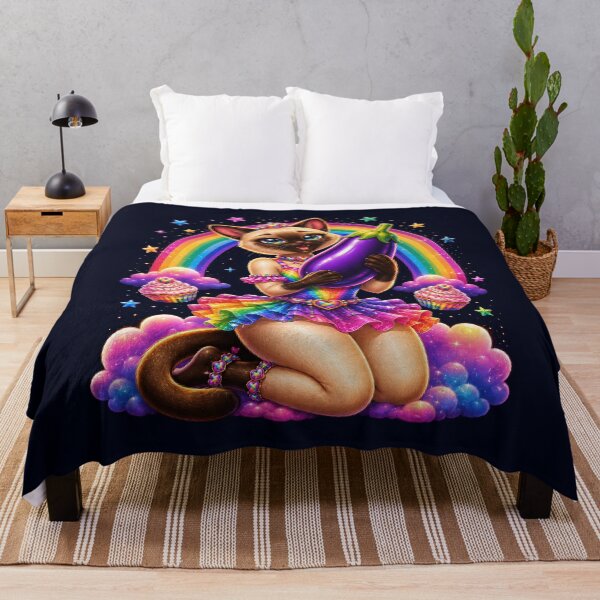 Item preview, Rainbow Siamese Cat and Giant Eggplant designed and sold by Victor Shadehorn.