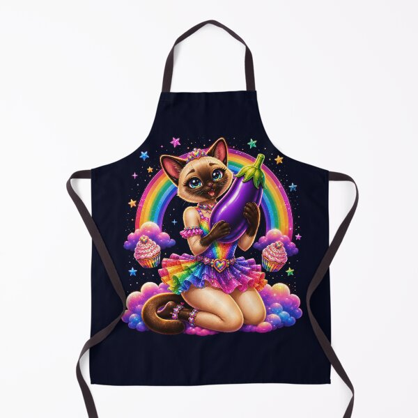 Item preview, Rainbow Siamese Cat and Giant Eggplant designed and sold by Victor Shadehorn.