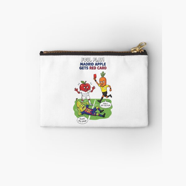 Item preview, Foul Play Madrid Apple Red Card Cartoon designed and sold by annaarthk.