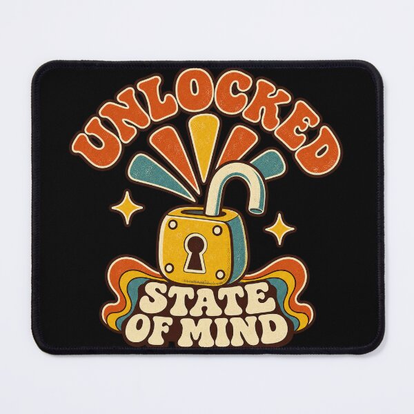 Item preview, Unlocked State of Mind - Retro Locksport Open Padlock Design designed and sold by PWD-Design.
