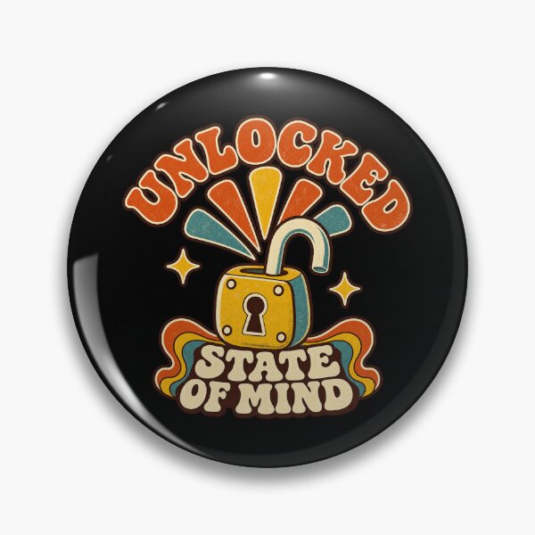 Item preview, Unlocked State of Mind - Retro Locksport Open Padlock Design designed and sold by PWD-Design.