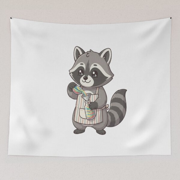 Item preview, Cute Raccoon Making Sand Art designed and sold by Ella_Sketch.