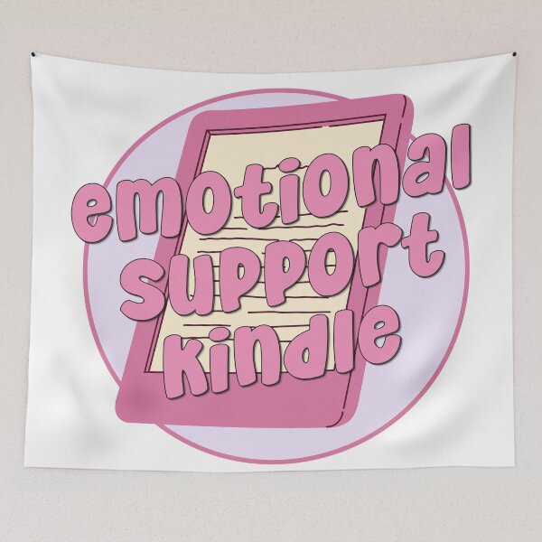 Item preview, Emotional Support Kindle (Pink) designed and sold by birdiesinc.