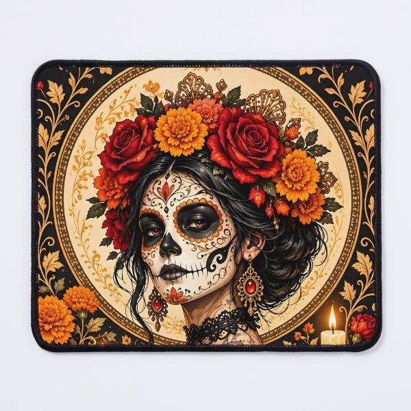 Item preview, Elegant Mexican Day of the Dead Poster Sticker designed and sold by DoveArtDesigns.