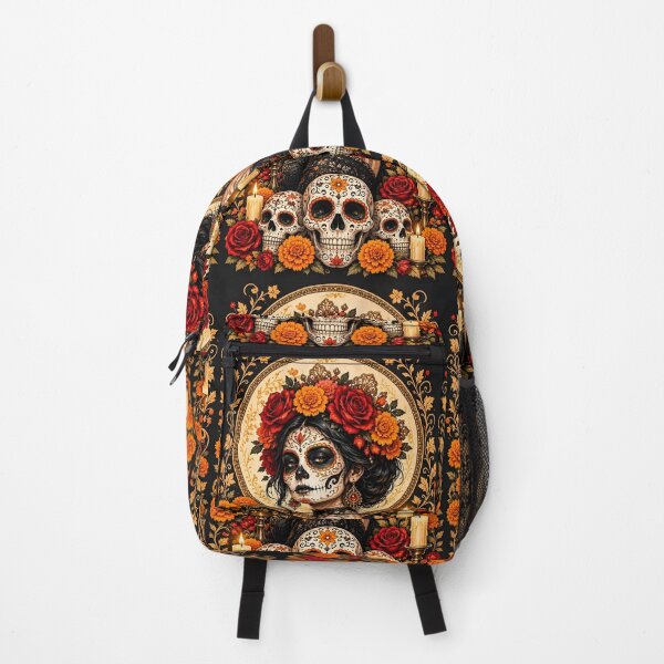 Item preview, Elegant Mexican Day of the Dead Poster Sticker designed and sold by DoveArtDesigns.