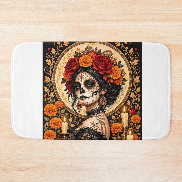 Item preview, Elegant Mexican Day of the Dead Poster Sticker designed and sold by DoveArtDesigns.