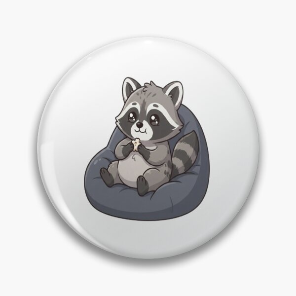 Item preview, Cute Raccoon Eating Popcorn Beanbag designed and sold by Ella_Sketch.