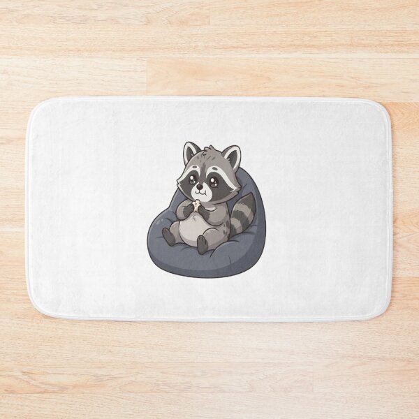Item preview, Cute Raccoon Eating Popcorn Beanbag designed and sold by Ella_Sketch.