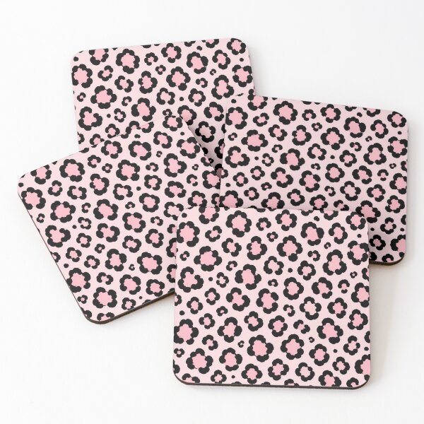 Item preview, Pastel Pink Leopard Print – Chic Black Animal Pattern designed and sold by HO•Designs.