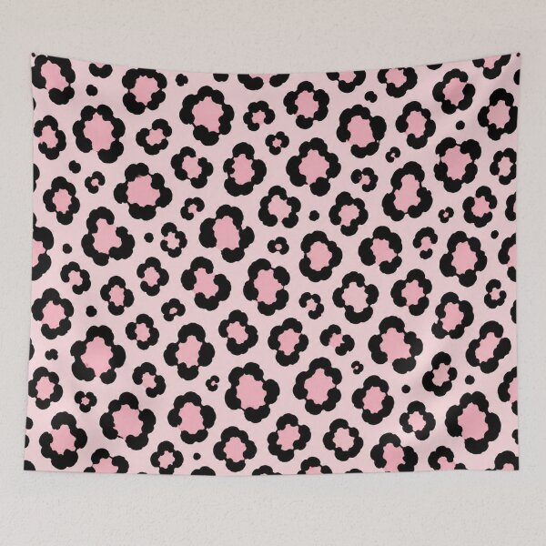 Item preview, Pastel Pink Leopard Print – Chic Black Animal Pattern designed and sold by HO•Designs.