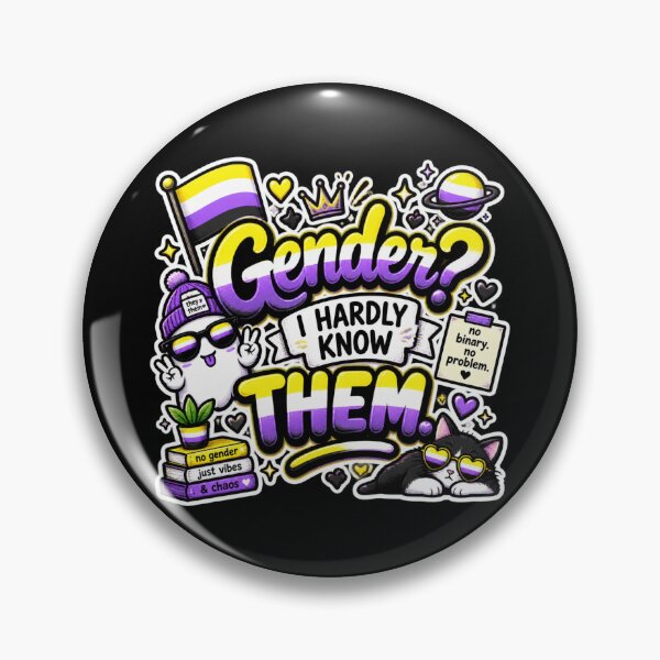 Item preview, Gender? I Hardly Know Them – Nonbinary Pride designed and sold by Brave Little Mess Club.
