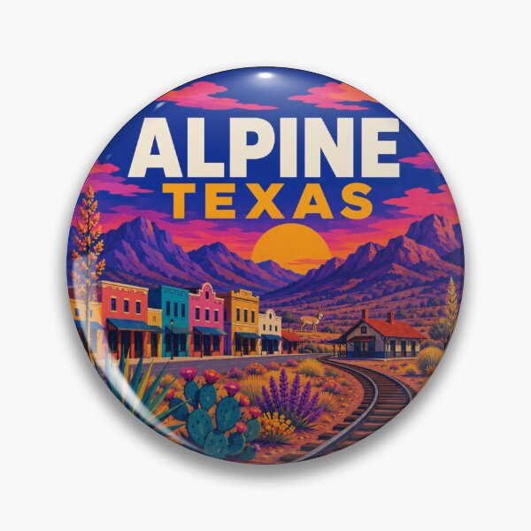 Item preview, Retro Alpine Texas West Texas Sunset designed and sold by SimplyJasper.