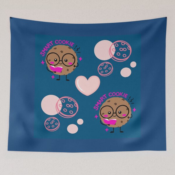 Item preview, Smart Cookie Cute Reading Chocolate Chip Pattern designed and sold by Azurart2.